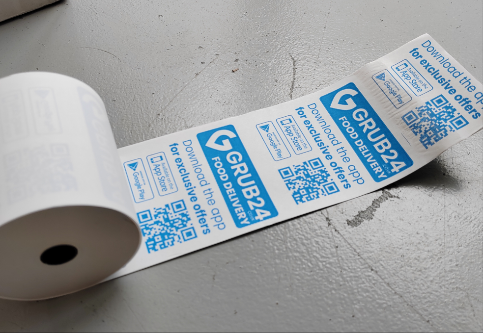 Grub24 Branded Thermal Receipt Rolls